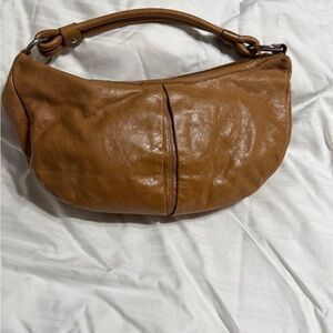 Classic Tan Leather Hobo Bag